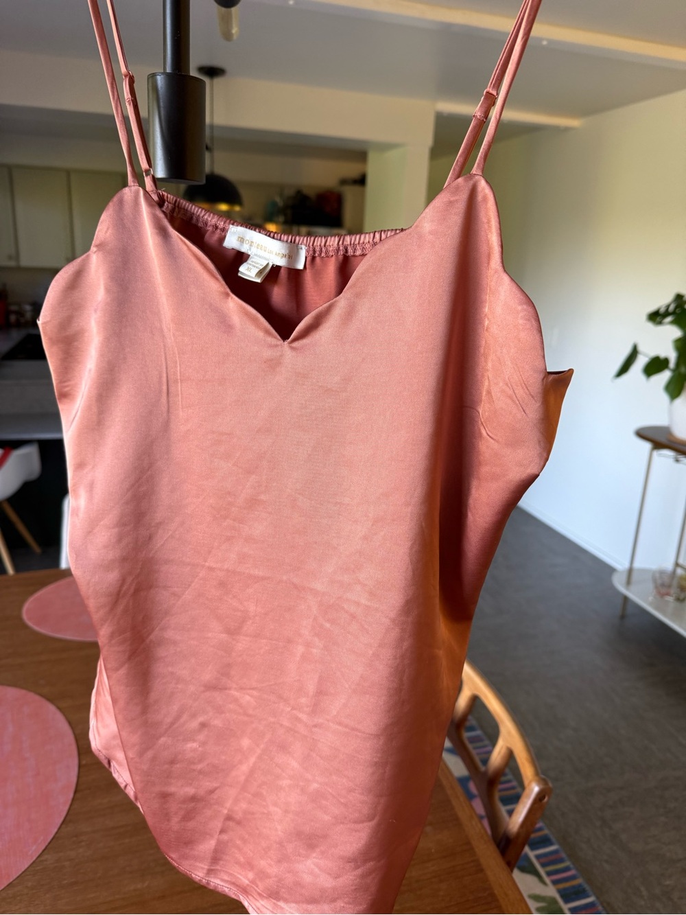 Satin Rose Adjustable-Strap Cami